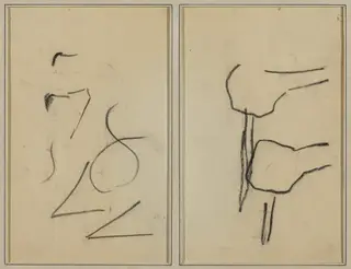 Scribbles; Two Shapes [verso]