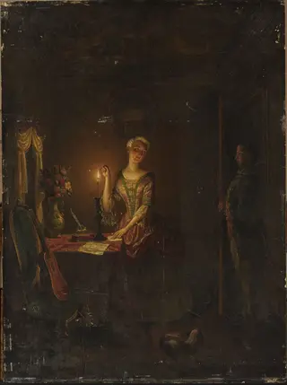 Sealing a letter with wax