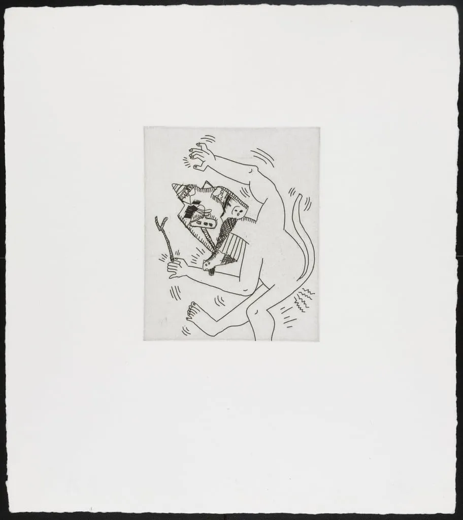 Untitled, by Sean Kalish Keith Haring, ink, 1989