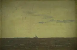 Seascape. Sky at Sunset