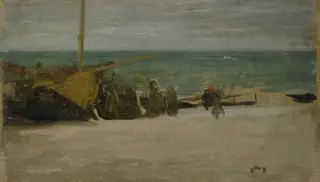 Seashore: Grey and Black, by James McNeill Whistler