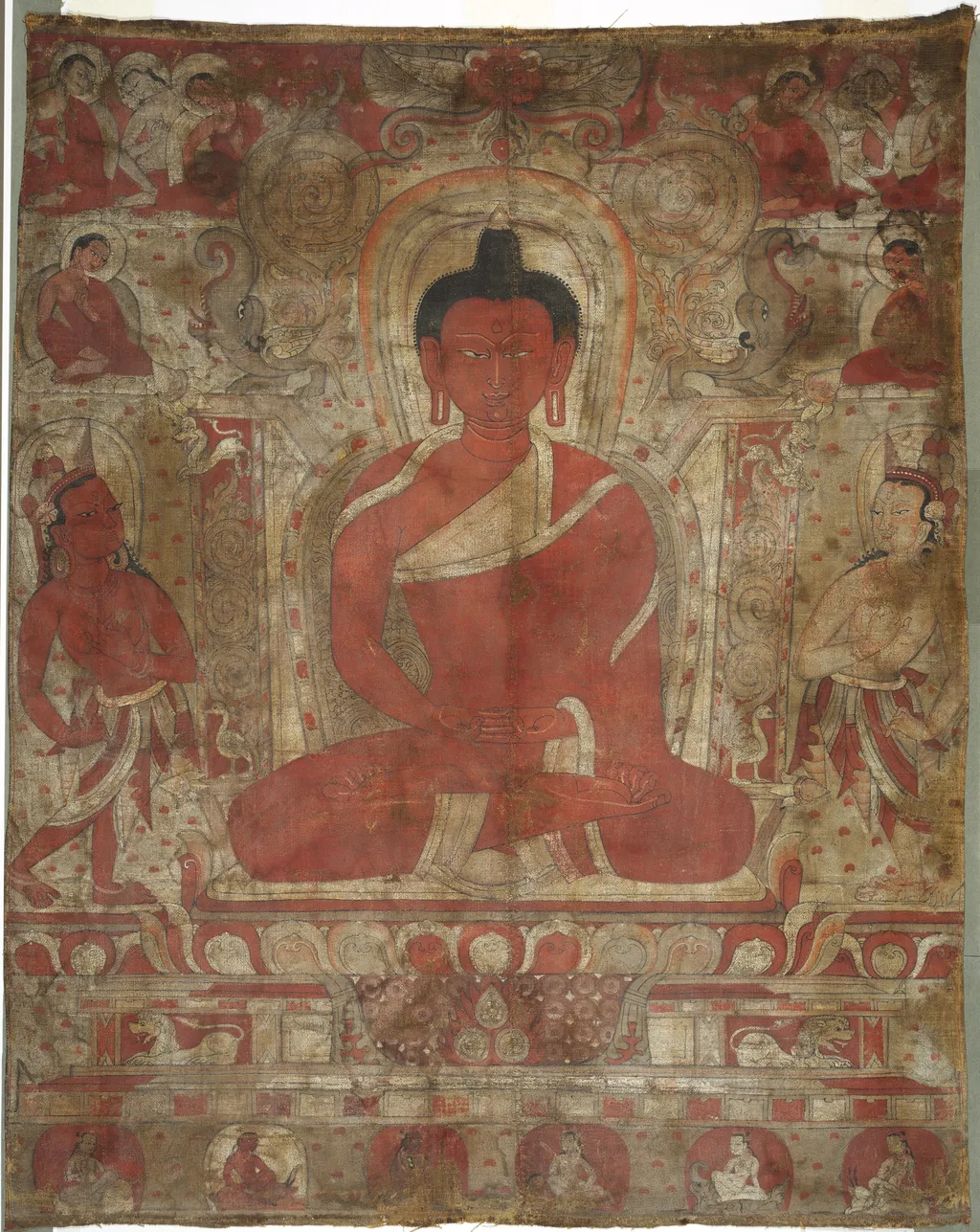 Seated Amitabha with Attendants, unspecified, 1150