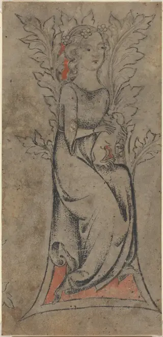 Seated Girl with a Dog