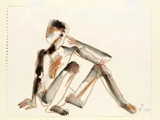 Seated Tribesman with Hand to Head