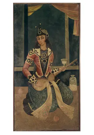 Seated Woman Playing a Guitar