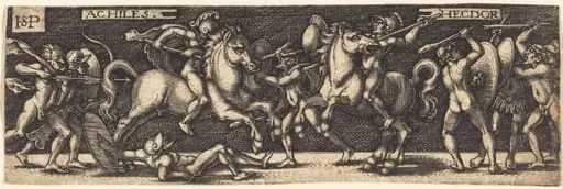 Achilles and Hector, by Sebald Beham