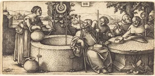 Christ and the Woman of Samaria, by Sebald Beham