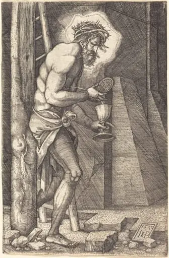 Christ as Man of Sorrows at the Foot of the Cross, by Sebald Beham