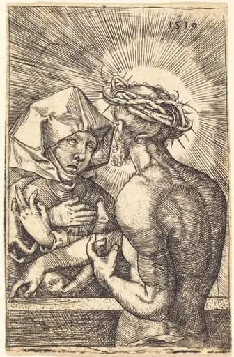 Christ Crowned with Thorns Speaking with His Mother, by Sebald Beham