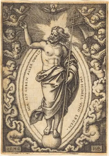 Christ on the Globe, by Sebald Beham