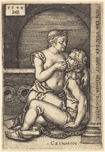Cimon and Pero, by Sebald Beham