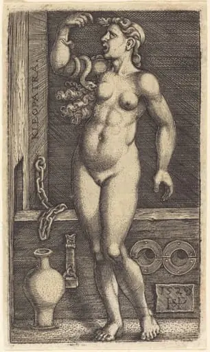 Cleopatra Standing, by Sebald Beham