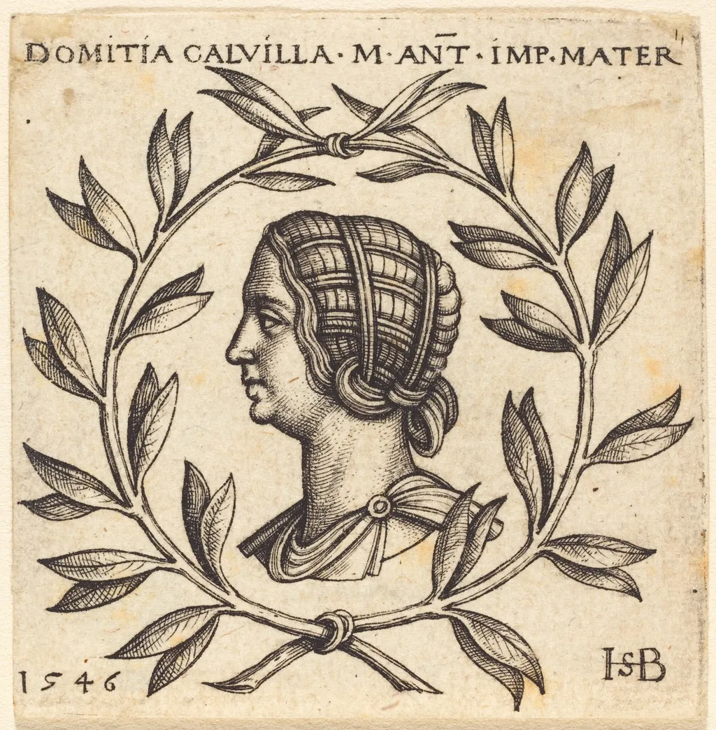 Domitia Calvilla, by Sebald Beham, ink, 1546