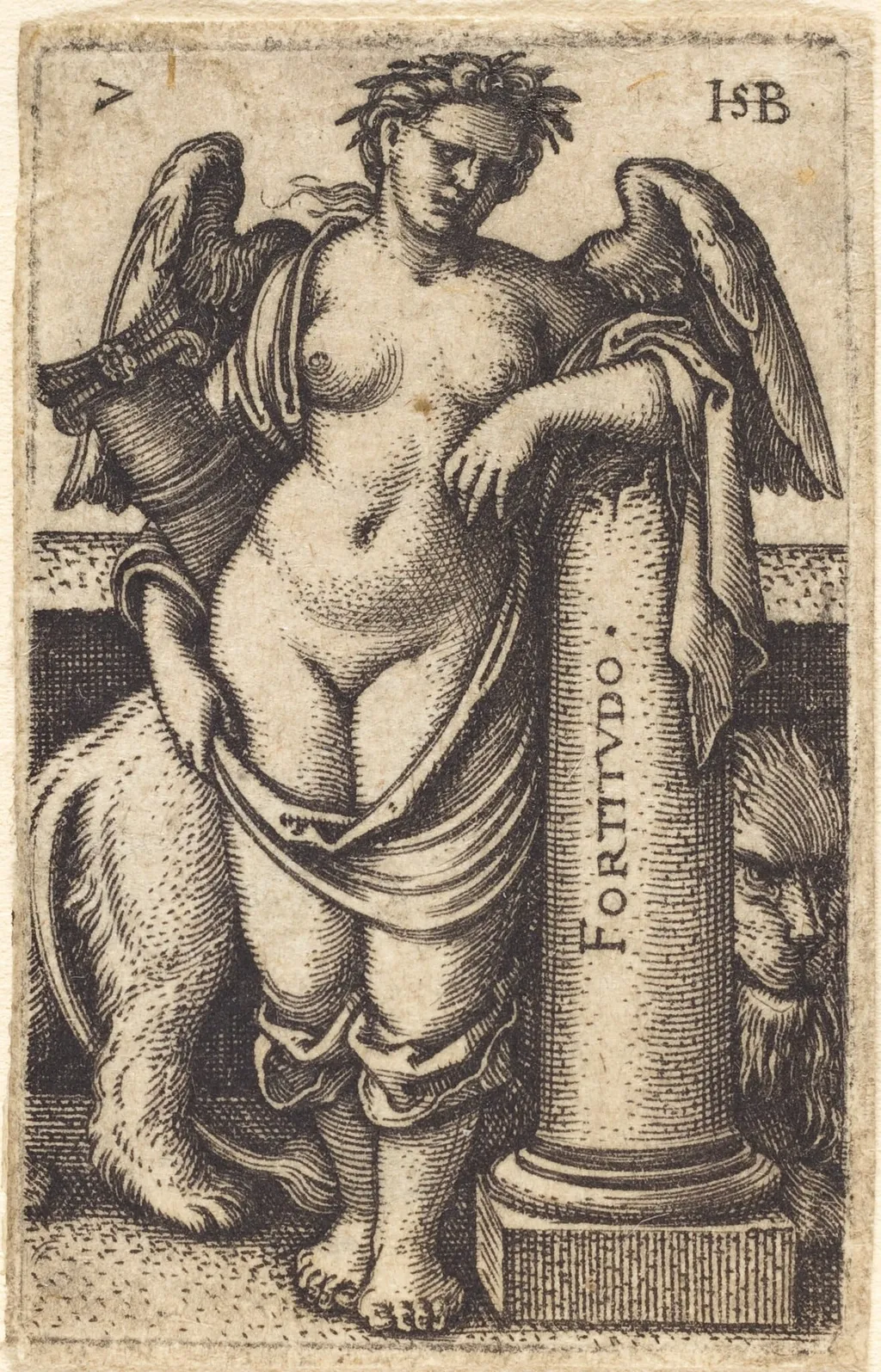 Fortitudo (Fortitude), by Sebald Beham, ink, 1539