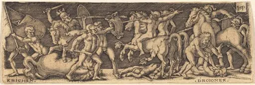 Greeks and Trojans, by Sebald Beham