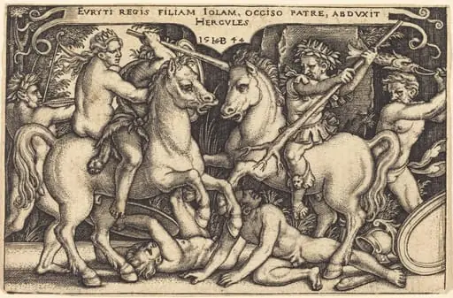 Hercules Abducting Iole, by Sebald Beham