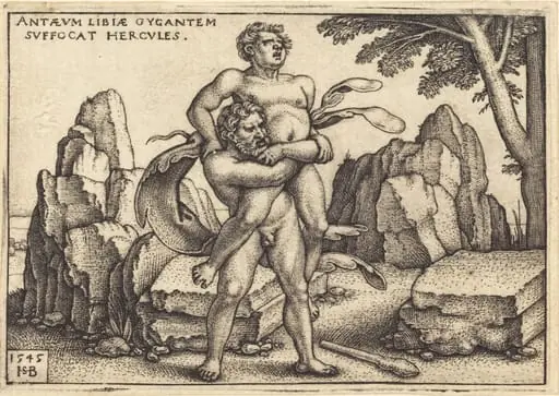 Hercules Killing Antaeus, by Sebald Beham