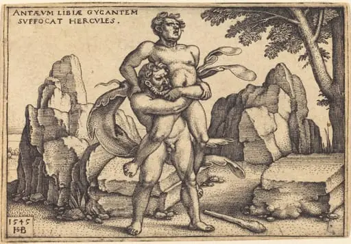 Hercules Killing Antaeus, by Sebald Beham