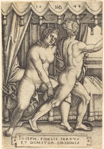 Joseph and Potiphar's Wife, by Sebald Beham