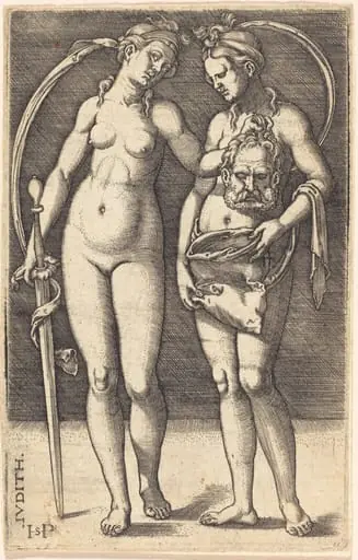 Judith and Her Servant Standing, by Sebald Beham