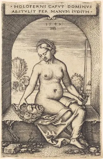 Judith Seated in an Arch, by Sebald Beham