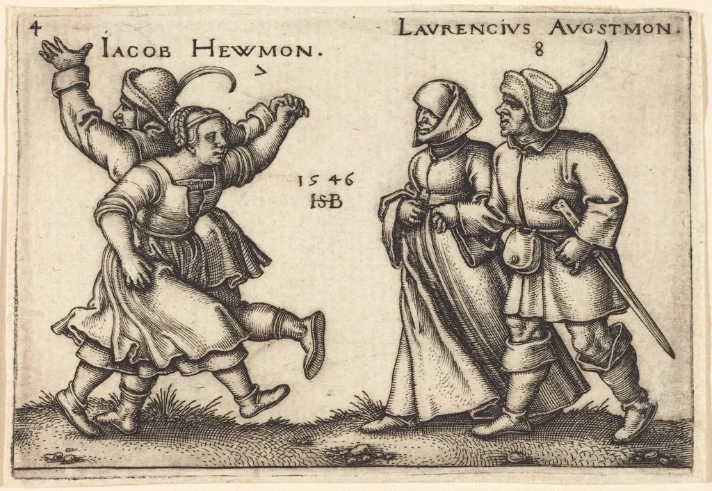 July and August, by Sebald Beham, ink, 1546
