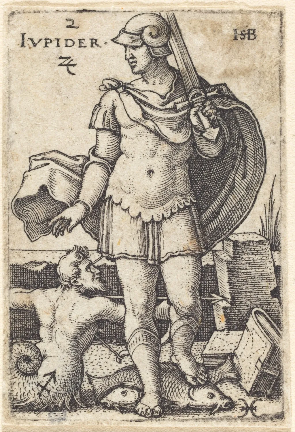 Jupiter, by Sebald Beham, ink, 1539