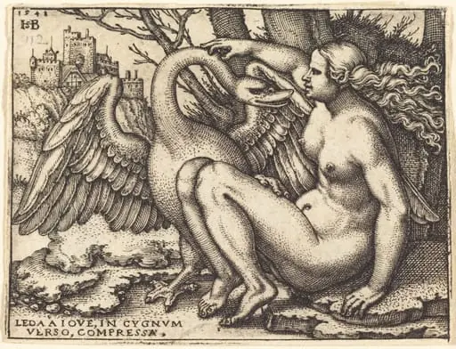 Leda and the Swan, by Sebald Beham