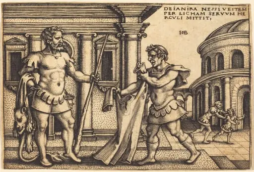 Lichas Presenting Nessus' Tunic to Hercules, by Sebald Beham