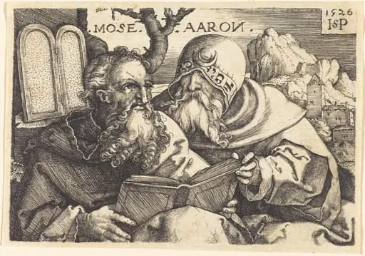 Moses and Aaron, by Sebald Beham