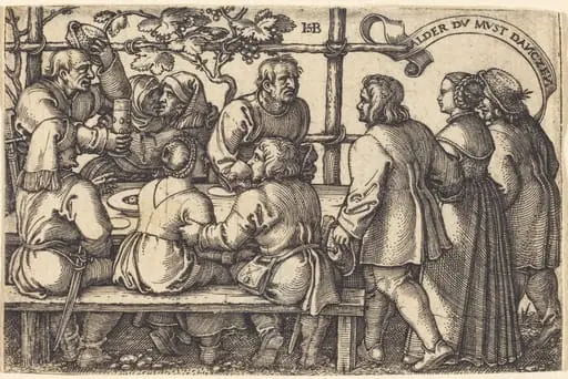 Peasants' Feast, by Sebald Beham
