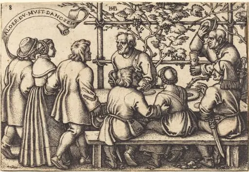Peasants' Feast, by Sebald Beham