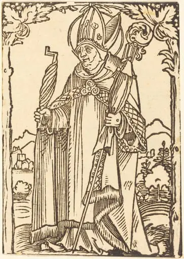 Saint Erasmus as Bishop, by Sebald Beham