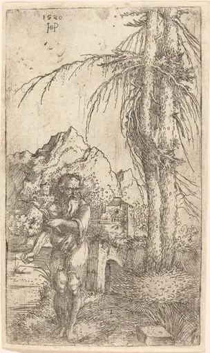 Saint Jerome in a Landscape, by Sebald Beham