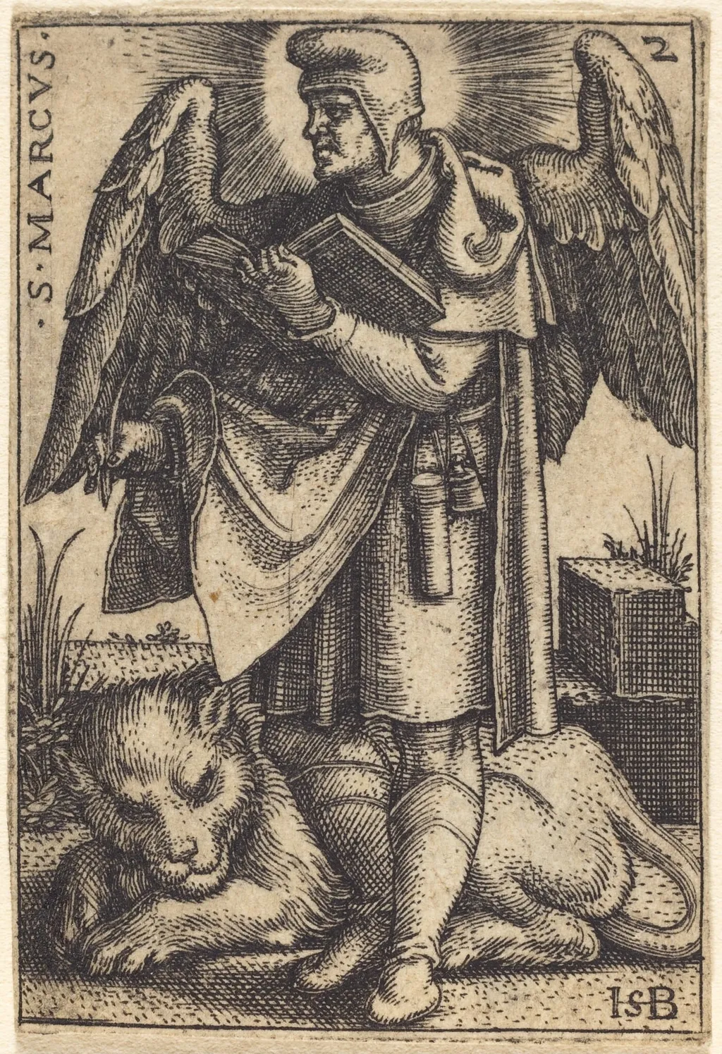 Saint Mark, by Sebald Beham, ink, 1541