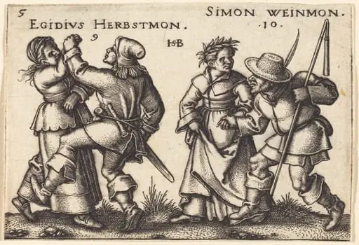 September and October, by Sebald Beham