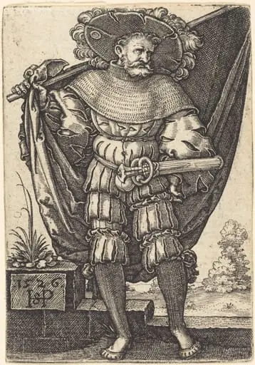 Standard Bearer, by Sebald Beham
