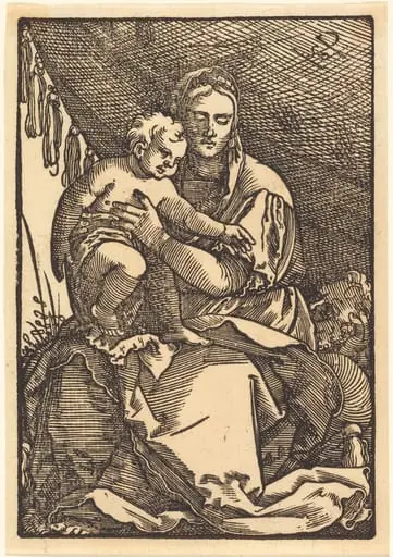 The Holy Family Under a Canopy, by Sebald Beham