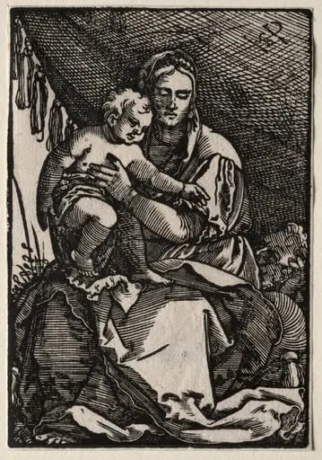 The Holy Family under a Tent, by Sebald Beham