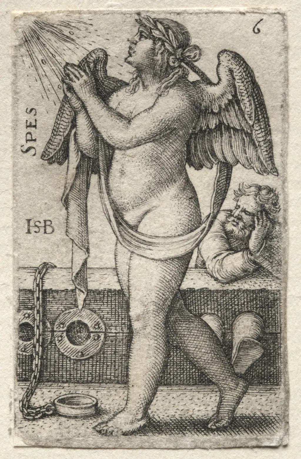 The Knowledge of God and the Seven Cardinal Virtues: Hope - Spes, by Sebald Beham, 1535