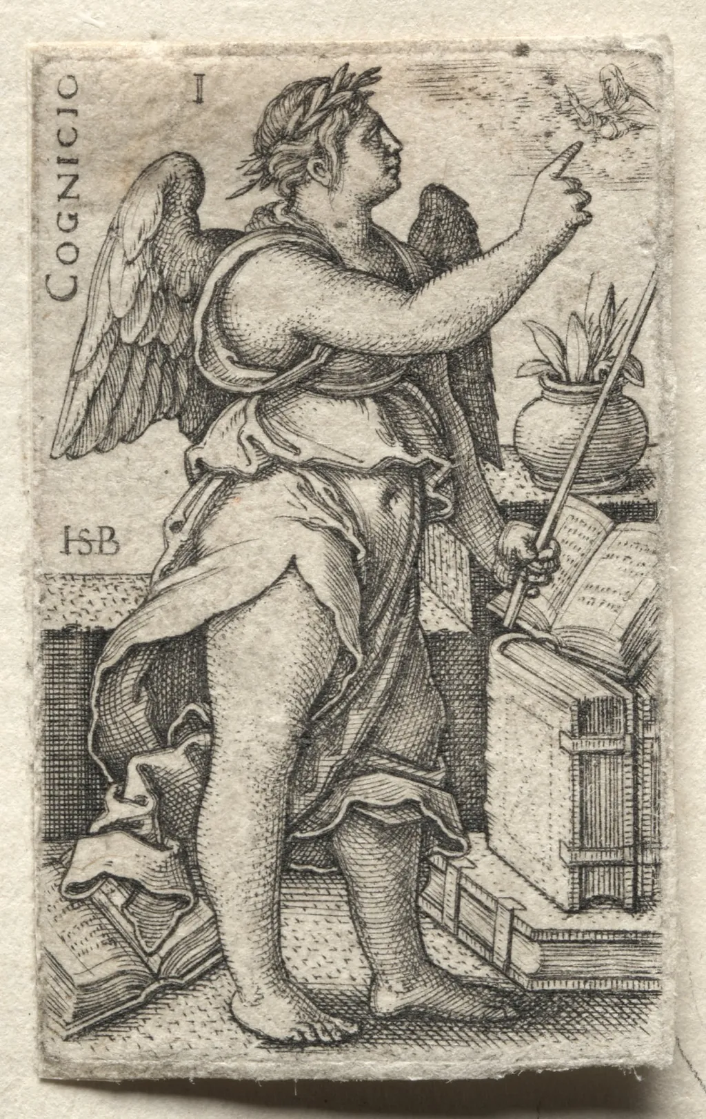 The Knowledge of God and the Seven Cardinal Virtues: Knowledge of God - Cognicio, by Sebald Beham, 1535