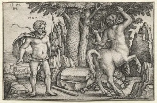 The Labors of Hercules: Hercules and Nessus, by Sebald Beham