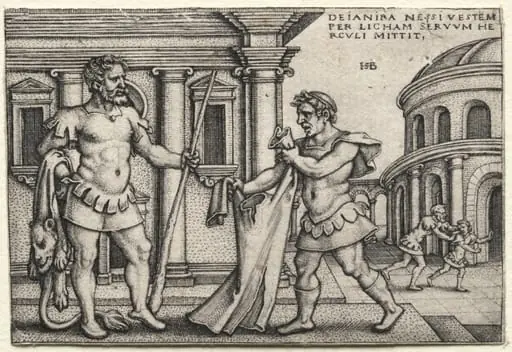 The Labors of Hercules: Hercules Receiving the Garment Steeped in Nessus's Blood, by Sebald Beham