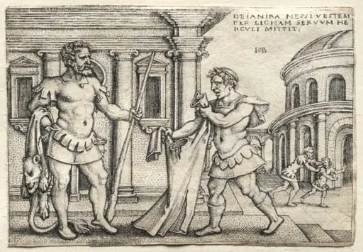 The Labors of Hercules: Hercules Receiving the Garment Steeped in Nessus' Blood, by Sebald Beham