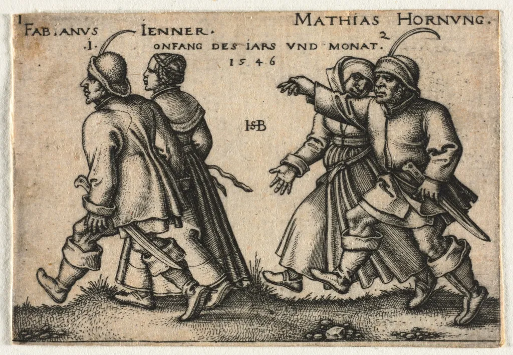 The Peasant Wedding or the Twelve Months, by Sebald Beham, 1546