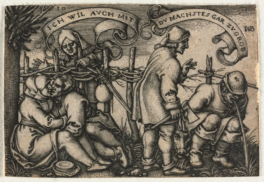The Peasant Wedding or the Twelve Months: No. 10, by Sebald Beham, 1546