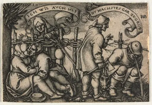 The Peasant Wedding or the Twelve Months: No. 10, by Sebald Beham