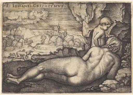 The Penance of Saint John Chrysostom, by Sebald Beham