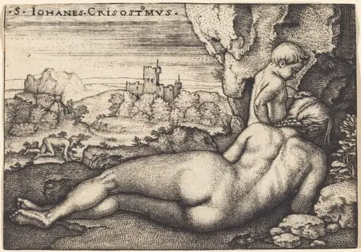 The Penance of Saint John Chrysostom, by Sebald Beham