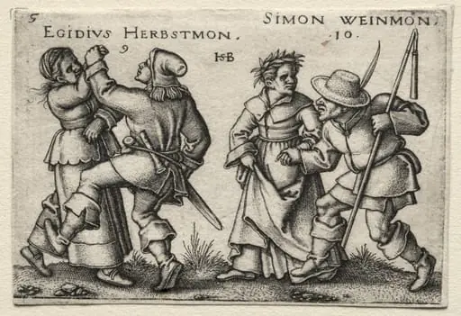 The Village Wedding: Egidius Herbstmon, by Sebald Beham